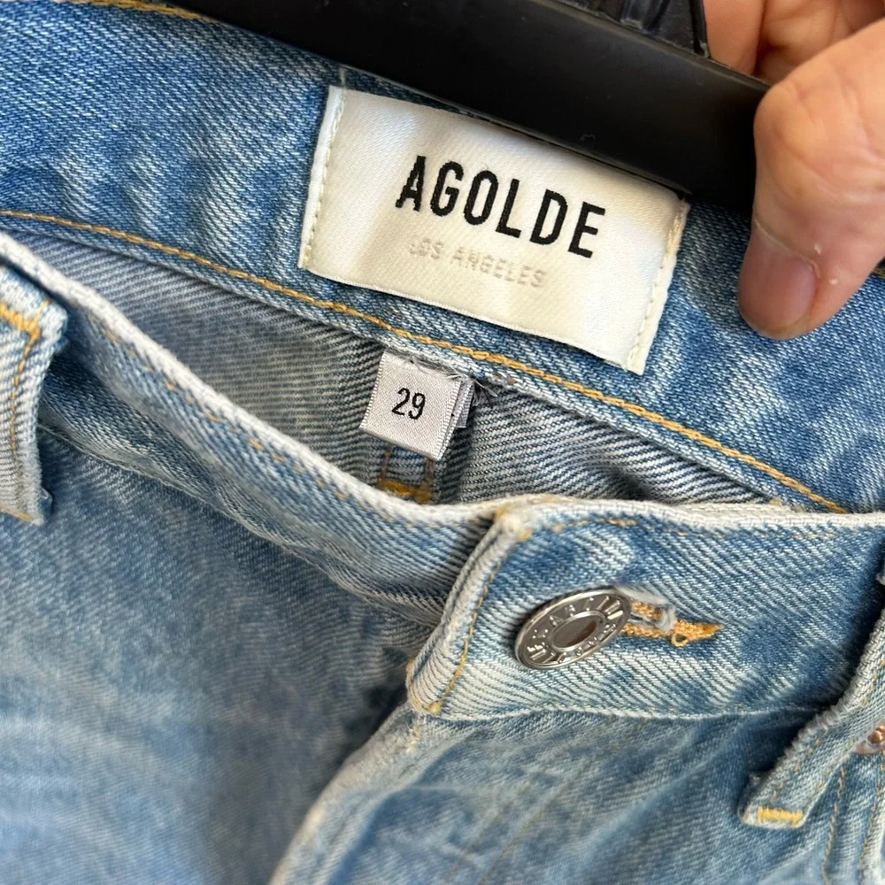 AGOLDE Parker Vintage Cutoff organic denim shorts size 29 high rise
